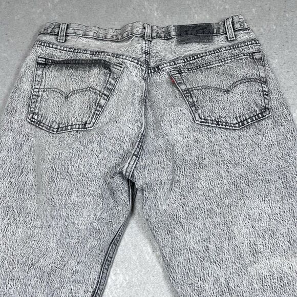 Vintage LEVI'S 501 Jeans Men’s 38x34 Straight Leg Black Acid Wash Denim MADE USA - Picture 8 of 16